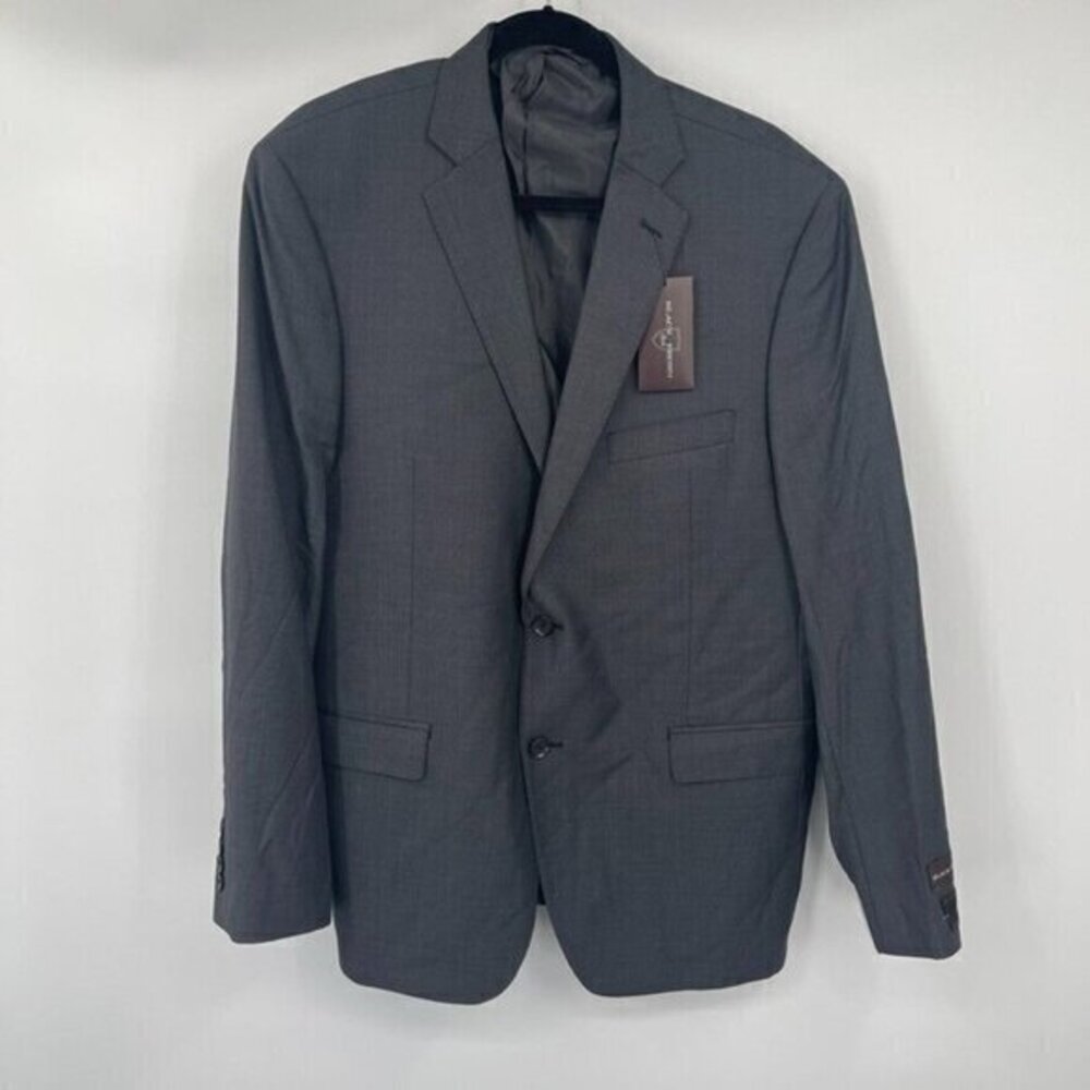 Zignone Biella Italy Mens Jacket 46 Regular Gray Business Casual Slim Fit New